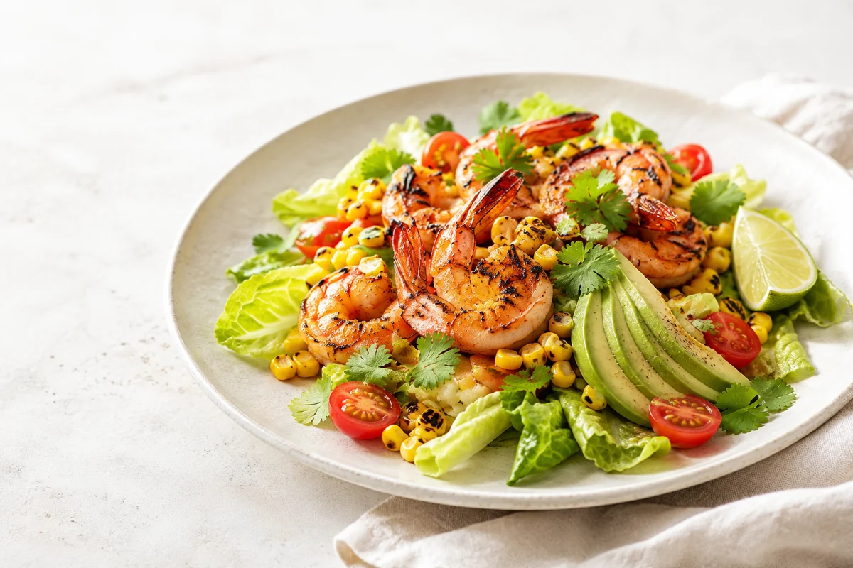 Grilled Shrimp & Avocado Salad
