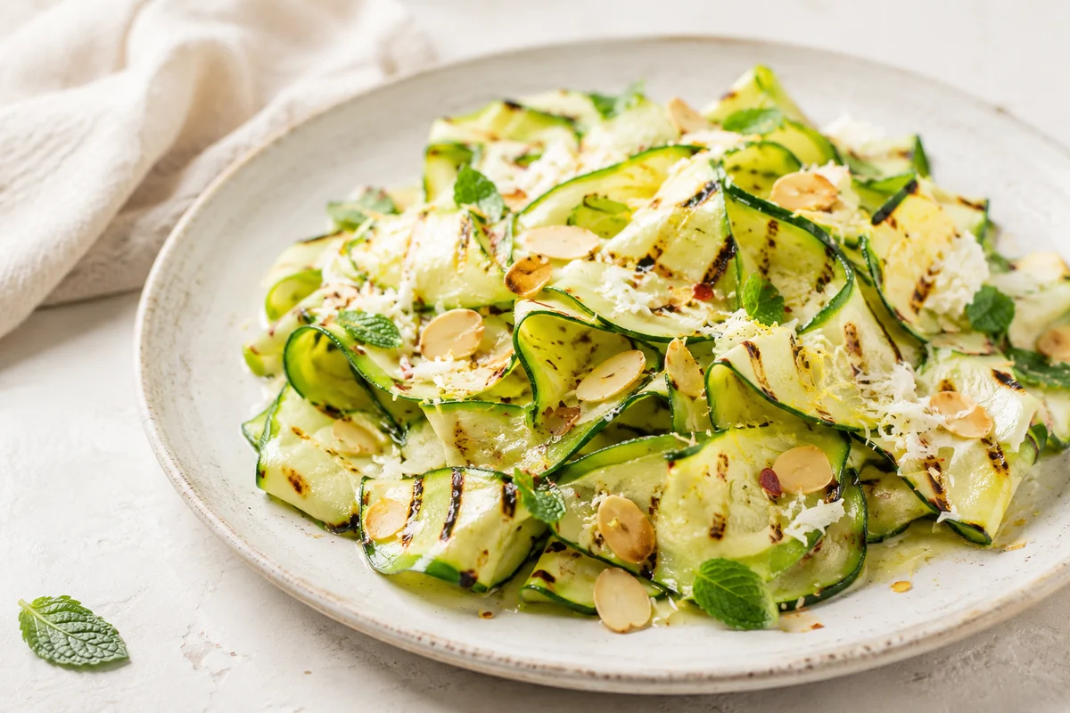 Grilled Zucchini Ribbon Salad