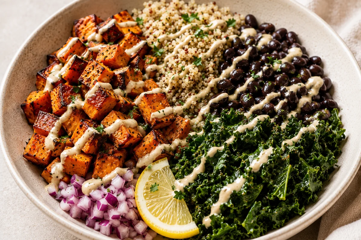 Roasted Sweet Potato Quinoa Bowl